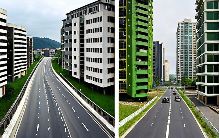 The Evolving Landscape of Regional Development**
A split image contrasting two eras of regional development. On the left, a dull, grey scene dominated by large, monolithic concrete highways and generic, towering apartment buildings, representing traditional infrastructure (SOC). On the right, a vibrant, lively scene depicting a modern, "software-driven" approach: a green, sustainable community with active public spaces, local businesses, diverse people interacting, and unique cultural elements. The transition from left to right should be visually striking, emphasizing a shift towards human-centric and sustainable value creation.
2. **Prompt for