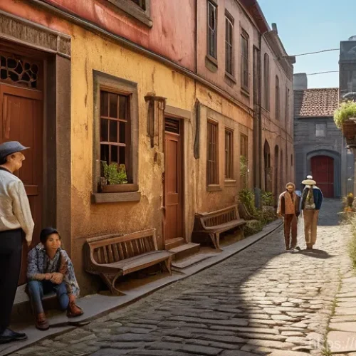 지역개발 초보자를 위한 입문 가이드 - **Image Prompt 1: Unearthing Hidden Gems in a Historic Alley**
    "A vibrant, richly detailed scene...